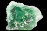 Green Fluorite Crystal Cluster with Stepped Aftergrowth - China #112197-1